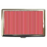 Strip Red White Pattern Cigarette Money Case Front