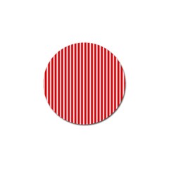 Strip Red White Pattern Golf Ball Marker by Loisa77