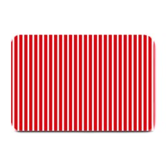 Strip Red White Pattern Plate Mats