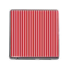 Strip Red White Pattern Memory Card Reader (square 5 Slot) by Loisa77