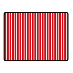 Strip Red White Pattern Fleece Blanket (small)