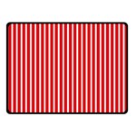 Strip Red White Pattern Fleece Blanket (Small) 50 x40  Blanket Front