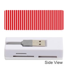 Strip Red White Pattern Memory Card Reader (stick) by Loisa77