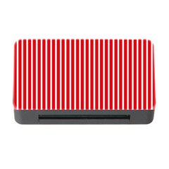 Strip Red White Pattern Memory Card Reader With Cf by Loisa77