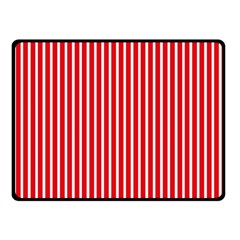 Strip Red White Pattern Two Sides Fleece Blanket (small) by Loisa77