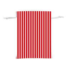 Strip Red White Pattern Lightweight Drawstring Pouch (m) by Loisa77