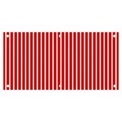 Strip Red White Pattern Banner And Sign 6  X 3  by Loisa77