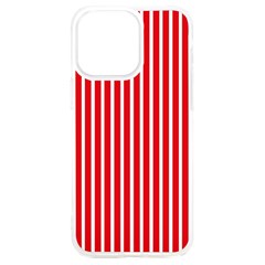 Strip Red White Pattern Iphone 15 Plus Tpu Uv Print Case by Loisa77