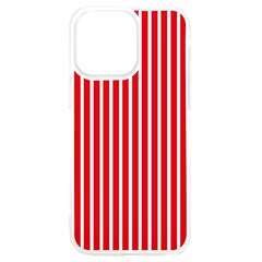 Strip Red White Pattern Iphone 15 Pro Max Tpu Uv Print Case by Loisa77