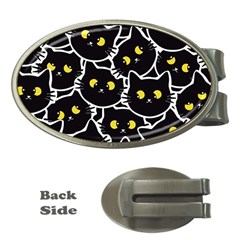 Cat Pattern Pet Drawing Eyes Money Clips (oval)  by Loisa77