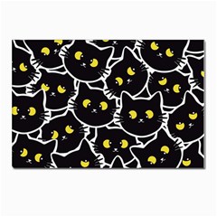 Cat Pattern Pet Drawing Eyes Postcards 5  X 7  (pkg Of 10) by Loisa77