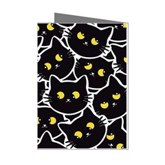 Cat Pattern Pet Drawing Eyes Mini Greeting Cards (pkg Of 8)