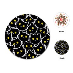 Cat Pattern Pet Drawing Eyes Playing Cards Single Design (round)