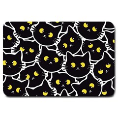 Cat Pattern Pet Drawing Eyes Large Doormat by Loisa77