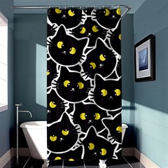 Cat Pattern Pet Drawing Eyes Shower Curtain 36  X 72  (stall)  by Loisa77