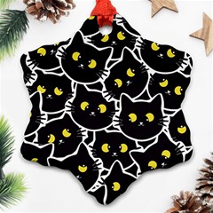 Cat Pattern Pet Drawing Eyes Ornament (snowflake)