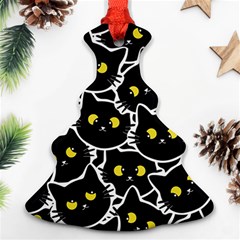 Cat Pattern Pet Drawing Eyes Christmas Tree Ornament (two Sides)