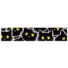 Cat Pattern Pet Drawing Eyes Small Premium Plush Fleece Scarf by Loisa77