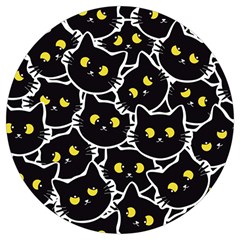 Cat Pattern Pet Drawing Eyes Round Trivet