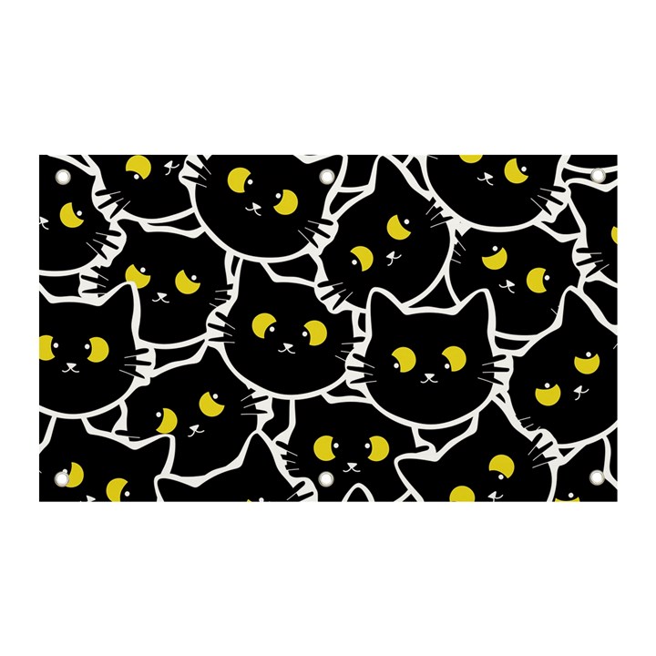 Cat Pattern Pet Drawing Eyes Banner and Sign 5  x 3 