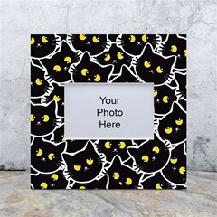 Cat Pattern Pet Drawing Eyes White Box Photo Frame 4  X 6  by Loisa77