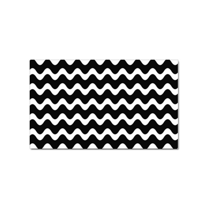 Wave Pattern Wavy Halftone Sticker Rectangular (10 pack)