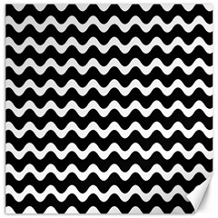 Wave Pattern Wavy Halftone Canvas 12  X 12  by Loisa77