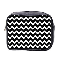 Wave Pattern Wavy Halftone Mini Toiletries Bag (two Sides)