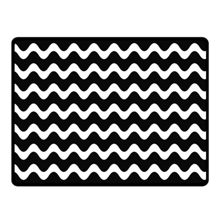 Wave Pattern Wavy Halftone Two Sides Fleece Blanket (Small)