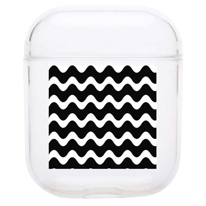 Wave Pattern Wavy Halftone Soft TPU AirPods 1/2 Case