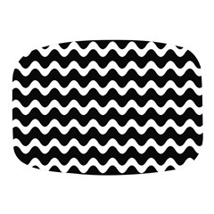 Wave Pattern Wavy Halftone Mini Square Pill Box by Loisa77