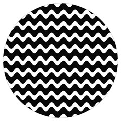 Wave Pattern Wavy Halftone Round Trivet