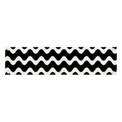 Wave Pattern Wavy Halftone Banner And Sign 4  X 1  by Loisa77