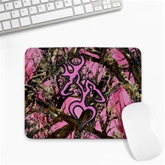 Pink Browning Deer Glitter Camo Camouflage Small Mousepad by Loisa77