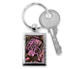 Pink Browning Deer Glitter Camo Camouflage Key Chain (rectangle) by Loisa77