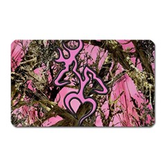 Pink Browning Deer Glitter Camo Camouflage Magnet (rectangular) by Loisa77