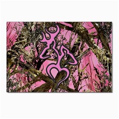 Pink Browning Deer Glitter Camo Camouflage Postcards 5  X 7  (pkg Of 10) by Loisa77