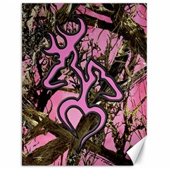 Pink Browning Deer Glitter Camo Camouflage Canvas 18  X 24  by Loisa77