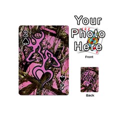 Pink Browning Deer Glitter Camo Camouflage Playing Cards 54 Designs (mini)