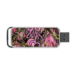 Pink Browning Deer Glitter Camo Camouflage Portable Usb Flash (two Sides) by Loisa77