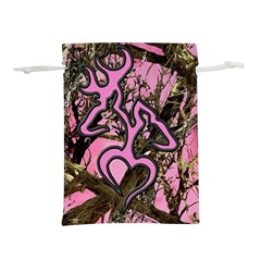 Pink Browning Deer Glitter Camo Camouflage Lightweight Drawstring Pouch (l) by Loisa77