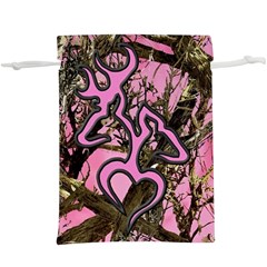 Pink Browning Deer Glitter Camo Camouflage Lightweight Drawstring Pouch (xl) by Loisa77