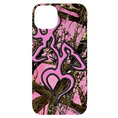 Pink Browning Deer Glitter Camo Camouflage Iphone 14 Plus Black Uv Print Case by Loisa77