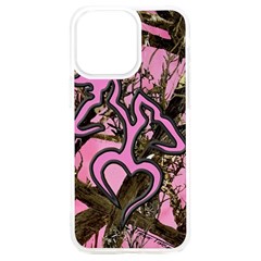 Pink Browning Deer Glitter Camo Camouflage Iphone 15 Plus Tpu Uv Print Case by Loisa77