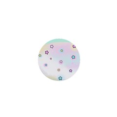 Stars Cute Pastel Pattern Rainbow 1  Mini Buttons