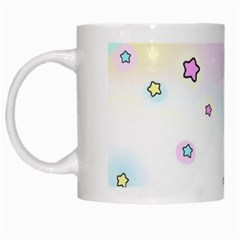 Stars Cute Pastel Pattern Rainbow White Mug by Loisa77