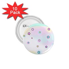 Stars Cute Pastel Pattern Rainbow 1 75  Buttons (10 Pack) by Loisa77