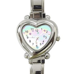 Stars Cute Pastel Pattern Rainbow Heart Italian Charm Watch by Loisa77