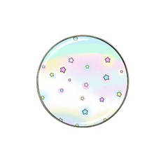 Stars Cute Pastel Pattern Rainbow Hat Clip Ball Marker by Loisa77