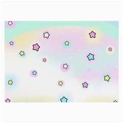 Stars Cute Pastel Pattern Rainbow Large Glasses Cloth (2 Sides) by Loisa77